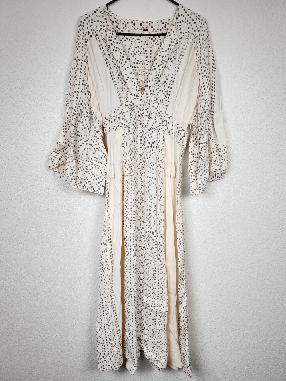 Free People Dotted Midi Boho Dress